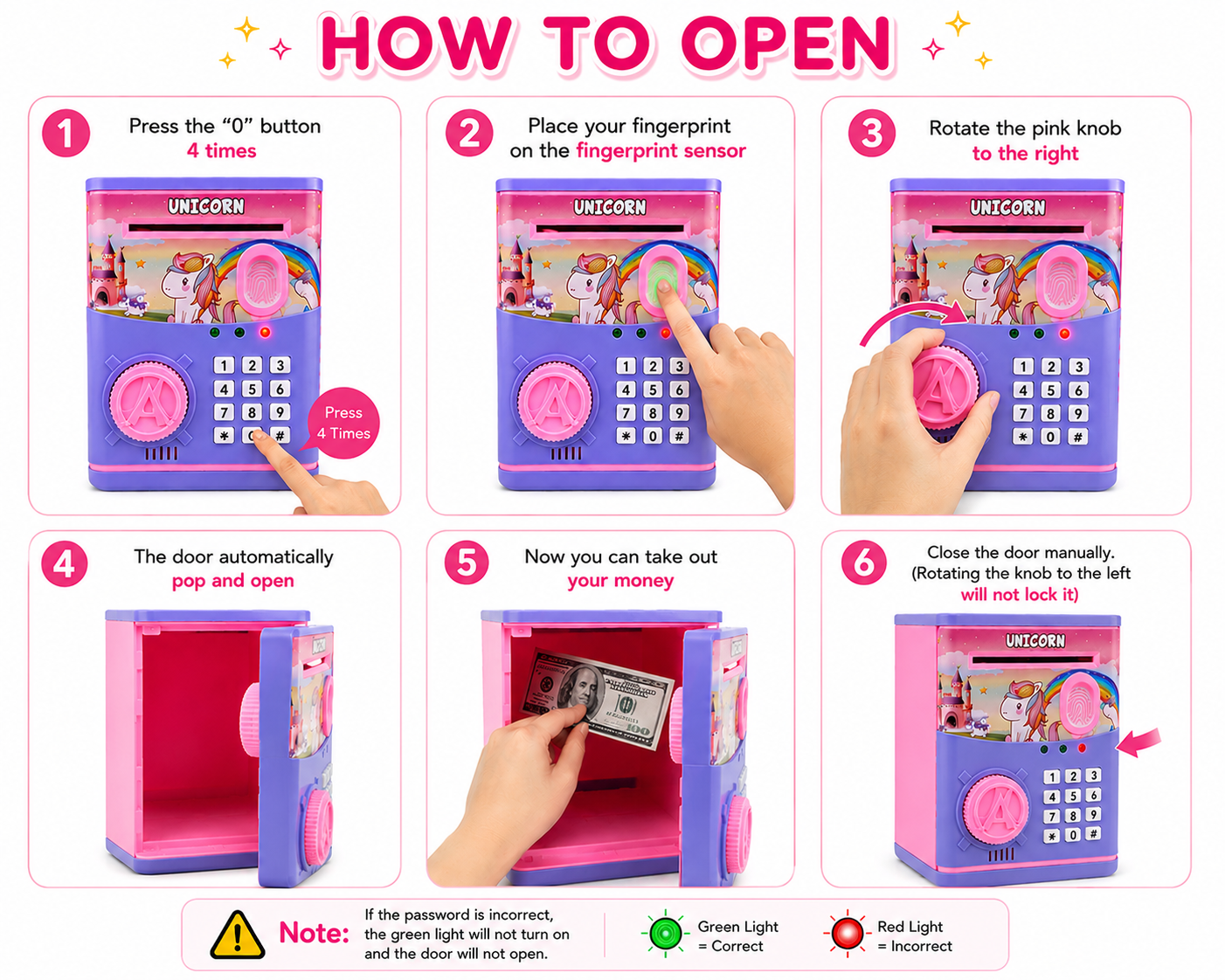 Kids Electronic Money Bank with Fingerprint & PIN Lock – Smart Saving Toy for Boys & Girls (3+ Years)