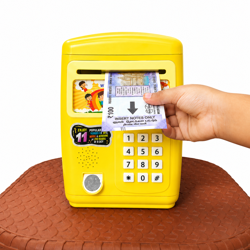 Nextgen Toys Kids Electronic Money Bank with Fingerprint Lock & PIN Security