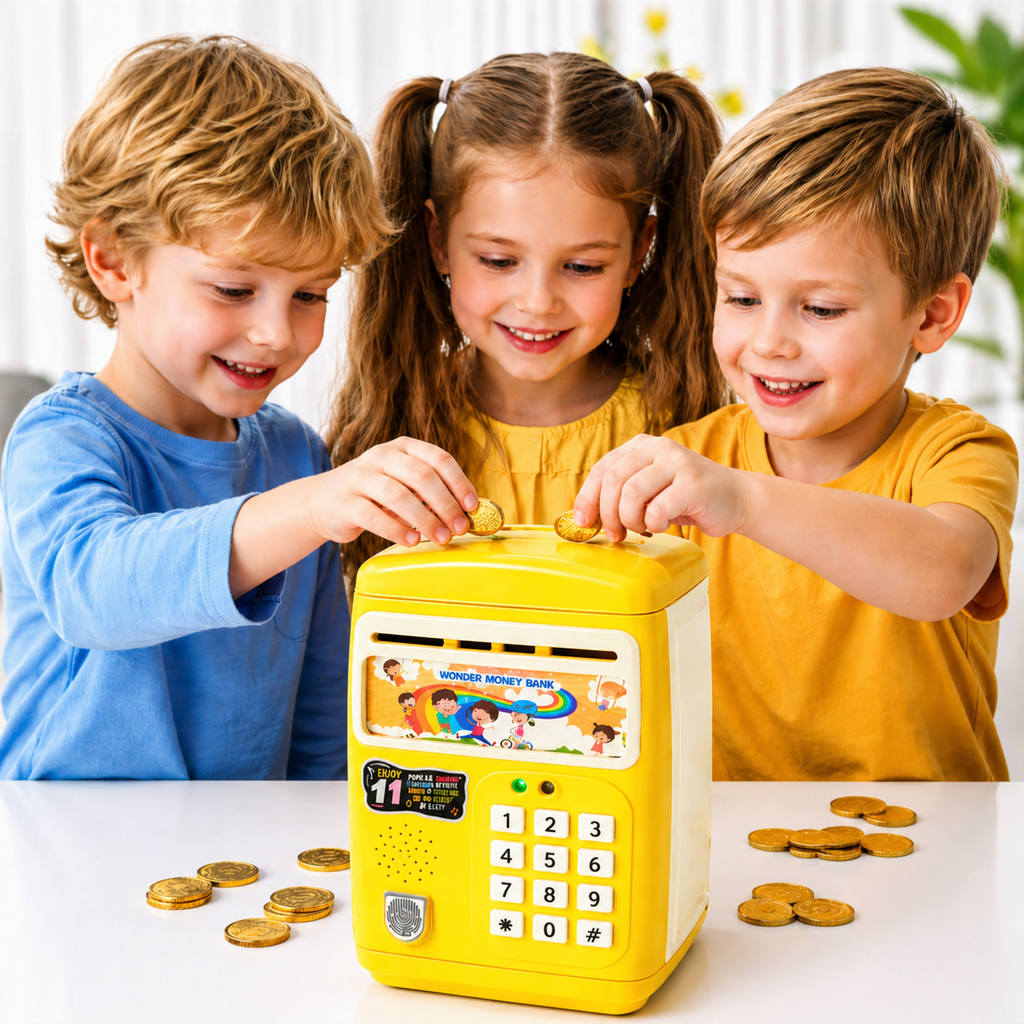 Nextgen Toys Kids Electronic Money Bank with Fingerprint Lock & PIN Security