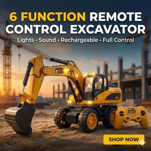 6 Function RC Excavator (JCB) with Lights & Sound – Next Gen Toys