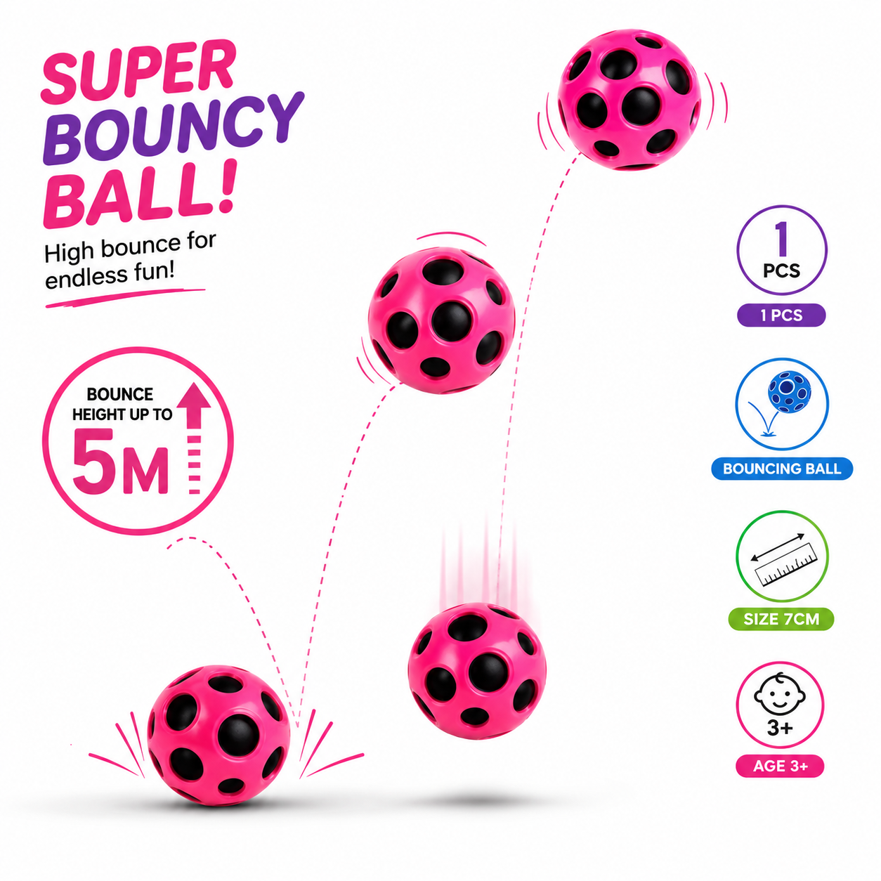 Sensory Ball for Kids | Soft Flexible Montessori Grip Ball | Easy Catch & Throw Training Ball | Indoor & Outdoor Play | BPA-Free Lightweight Toy | Assorted Bright Colors