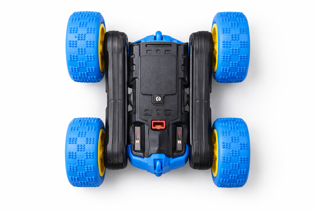 360° Double Flip RC Stunt Car with LED Lights & App Control – Rechargeable Toy Car for Kids