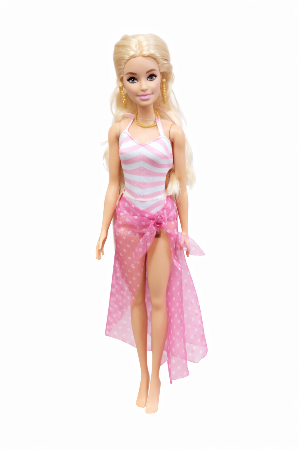 Beach Style Fashion Doll with Accessories – Pink Summer Outfit Doll