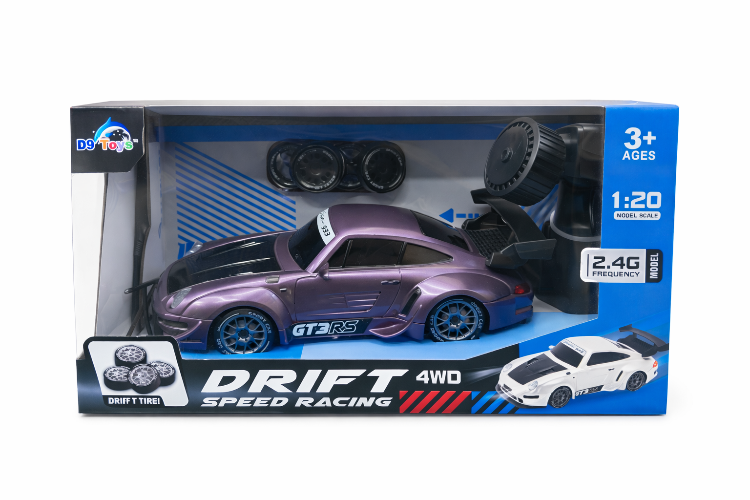 RC Drift Speed Racing Car 4WD – 1:20 Scale with LED Lights & Extra Drift Tires