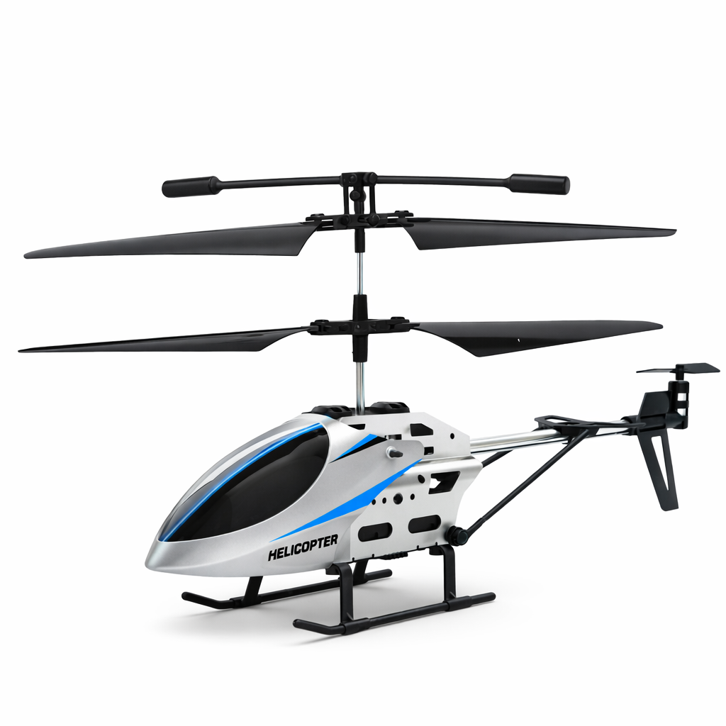 Skyhawk Remote Control Helicopter – 3.5 Channel RC Helicopter with LED Lights (2.4GHz, Alloy Body)