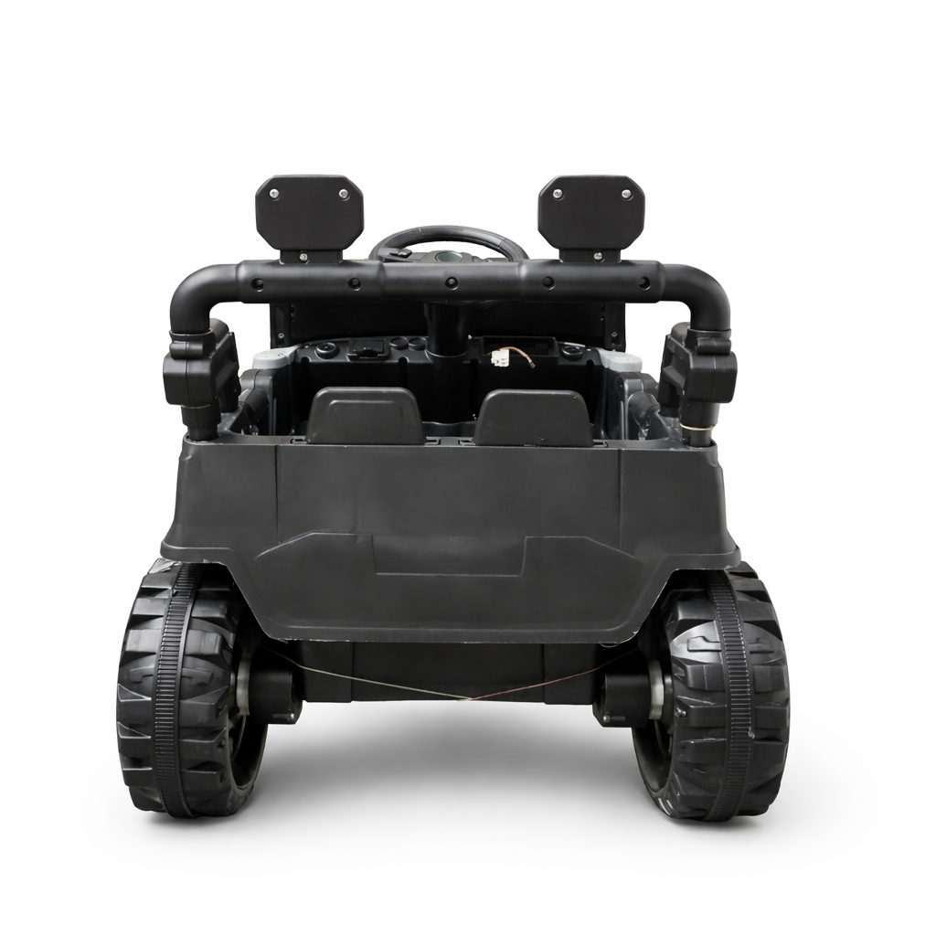 Kids Electric Ride-On Car with Remote Control | 6V Dual Battery | LED Lights | 3–7 Years | Blue Cross Country Jeep
