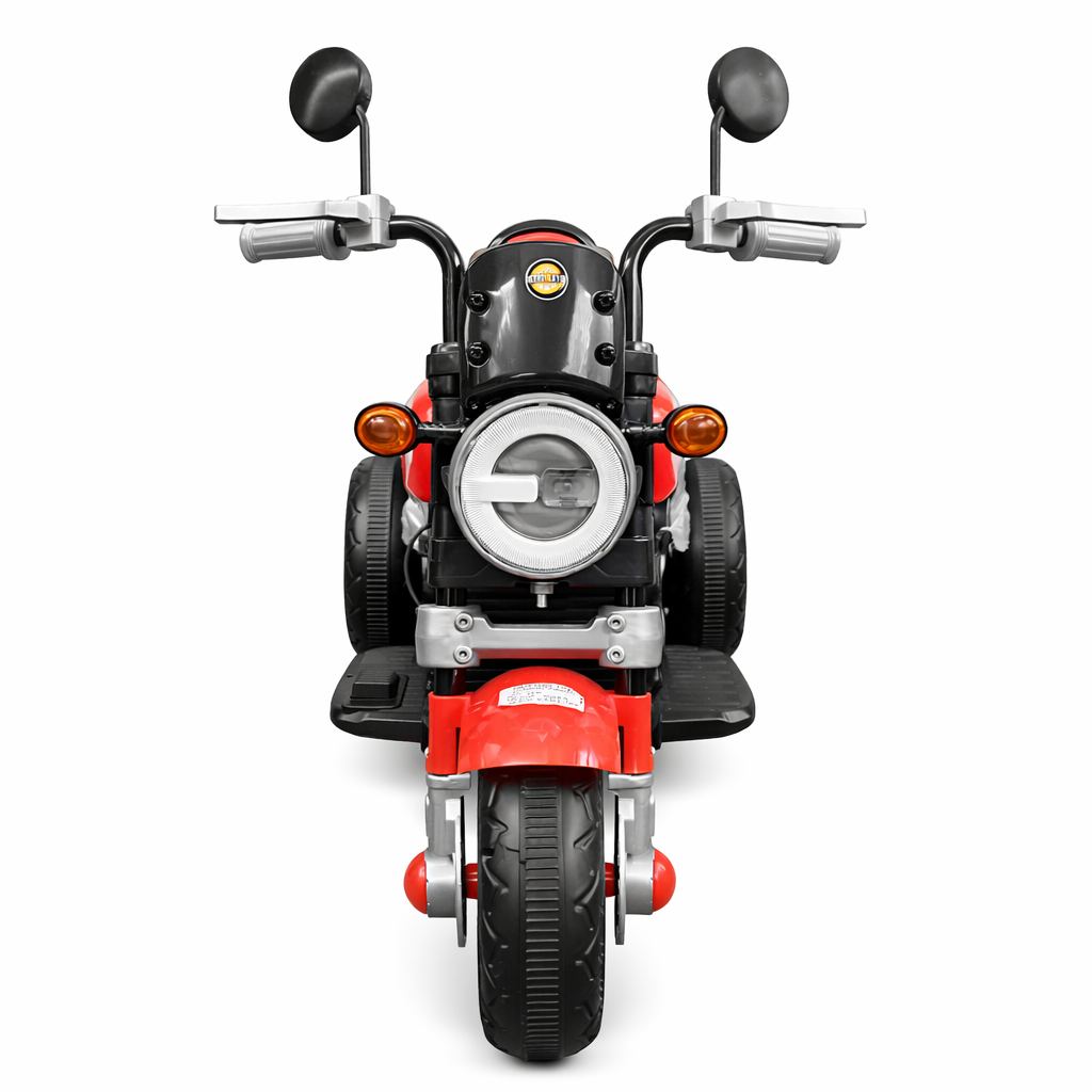 Kids Battery Operated Ride On Bike – Red & Black | Music & LED Lights