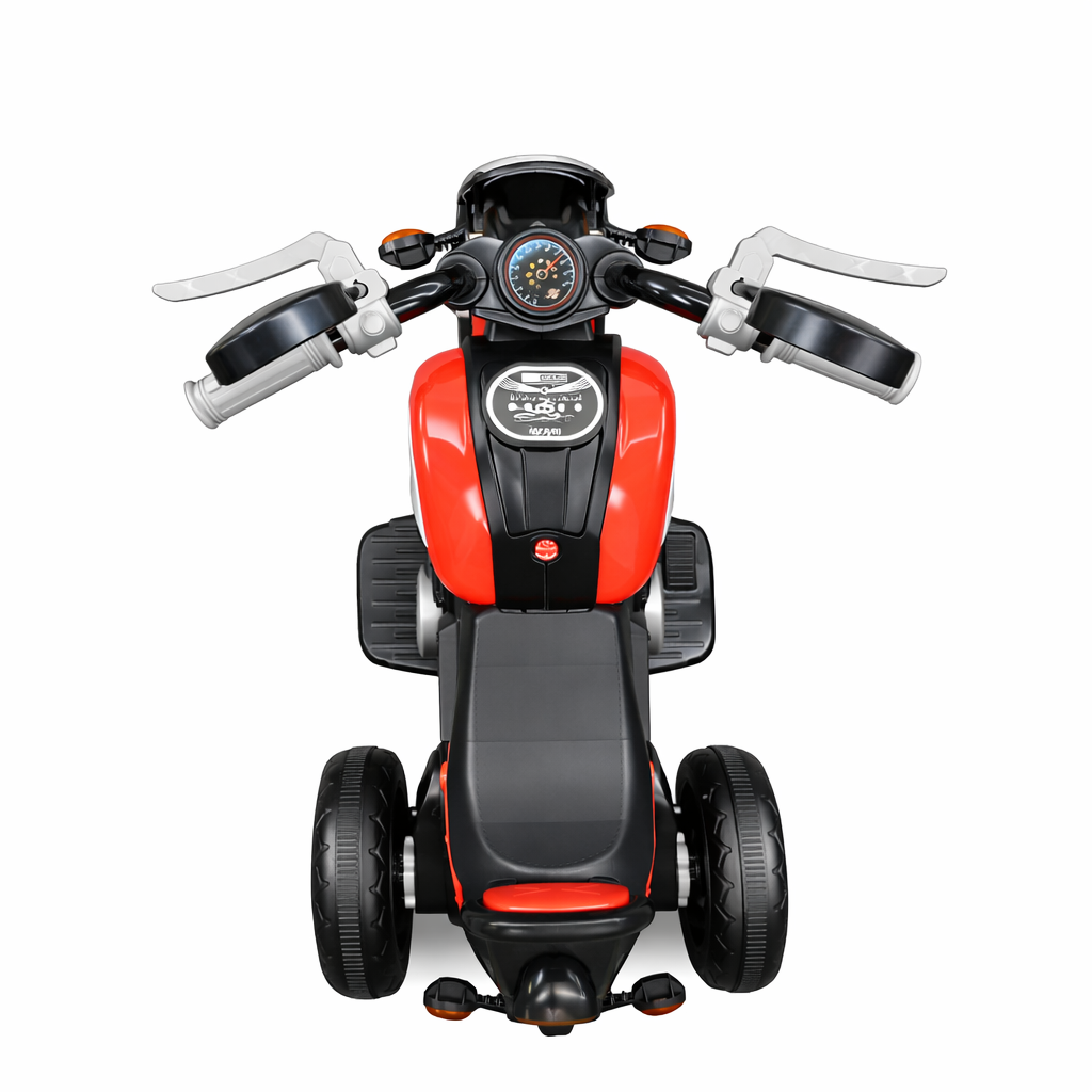 Kids Battery Operated Ride On Bike – Red & Black | Music & LED Lights