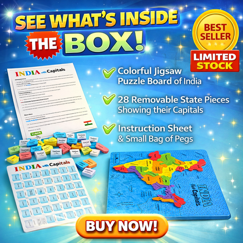 Alphabet Learning Board for Kids | A–Z Letters Puzzle with Picture Chart