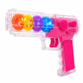 Transparent Gear Gun Toy for Kids | Colorful Rotating Gears with LED Lights & Music | Battery Operated Light & Sound Toy Gun | Educational Sensory Toy for Boys & Girls | Age 3+ Years