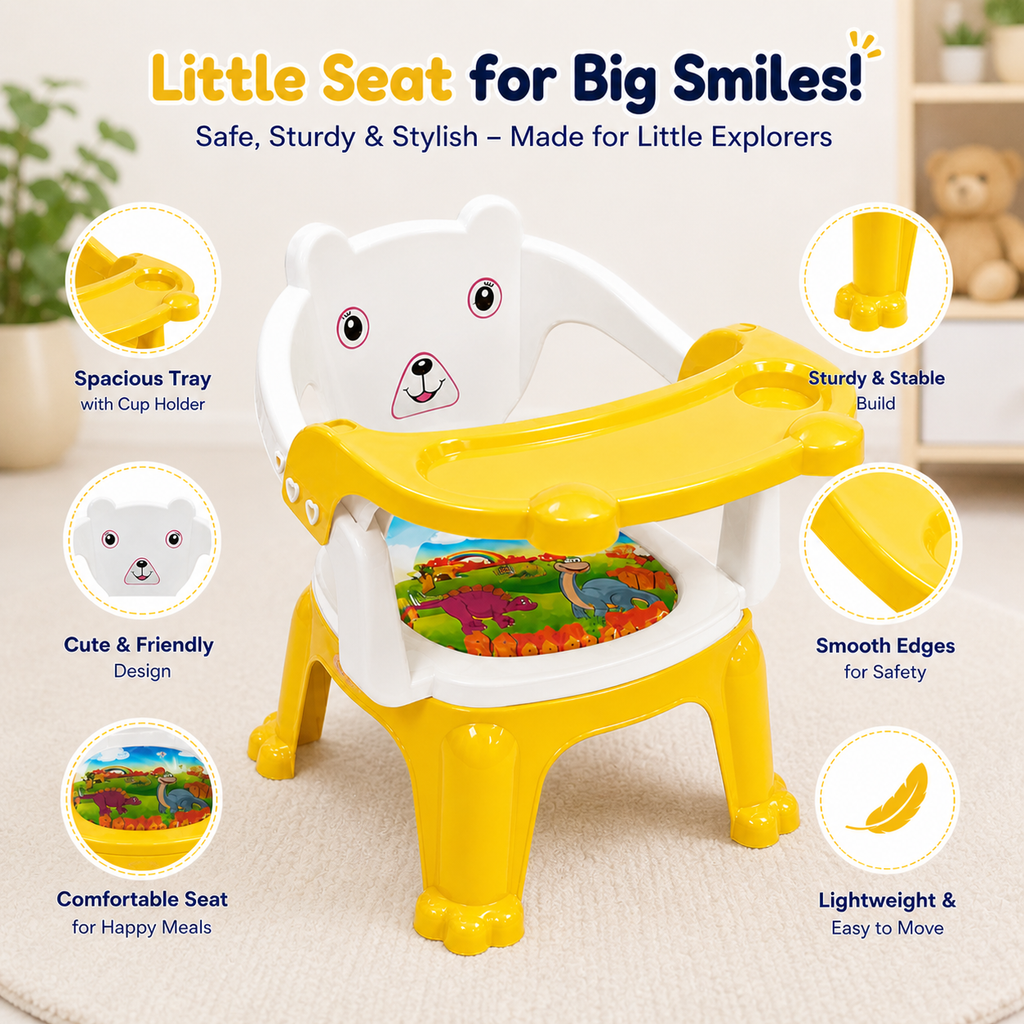 Nextgen Toys Kids Feeding Chair with Tray & Music Function for Babies & Toddlers