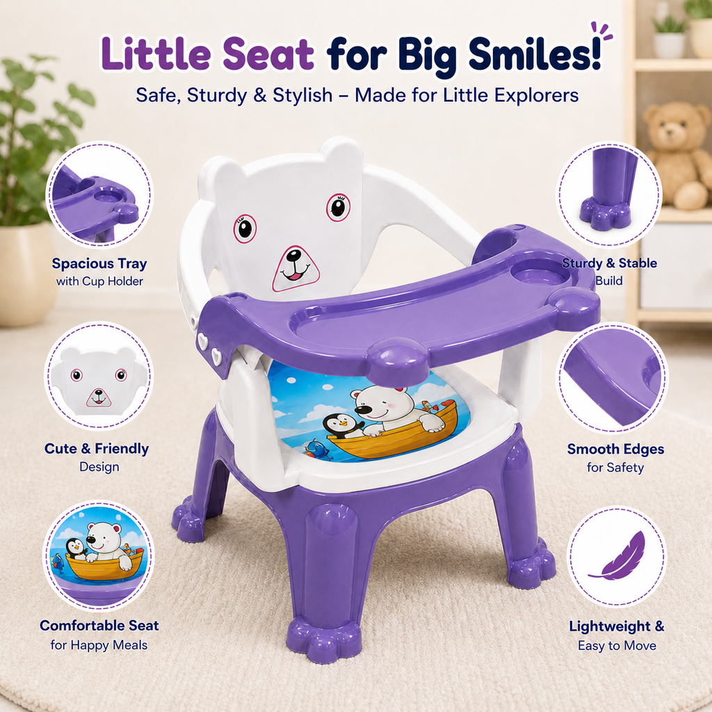 Nextgen Toys Kids Feeding Chair with Tray & Music Function for Babies & Toddlers