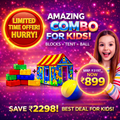 Ultimate Kids Play Trio (Tent + Blocks + Ball)
