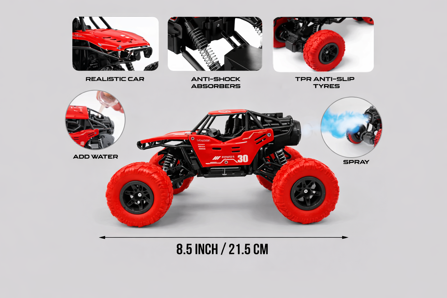 RC High Speed Rock Climber Car 1:16 Scale – 5 Channel Remote Control Off-Road Vehicle