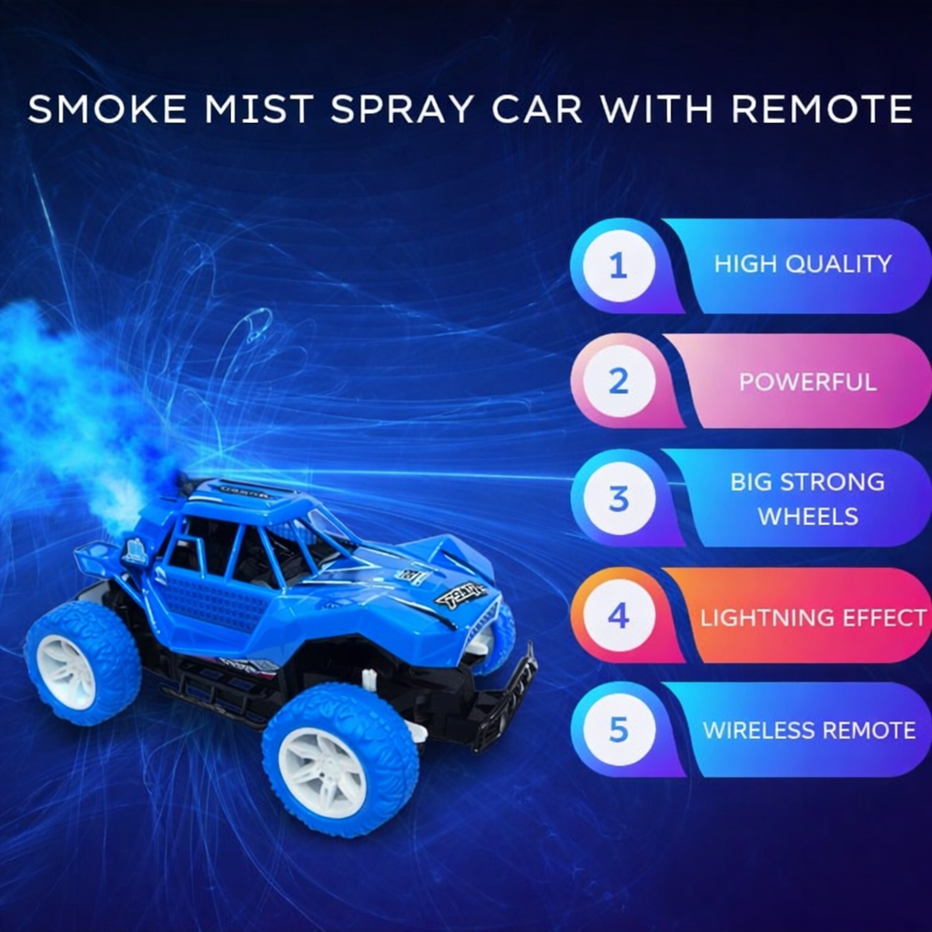 RC Spray Climbing Car 4x4 – Off-Road Rock Crawler with Water Spray & LED Lights
