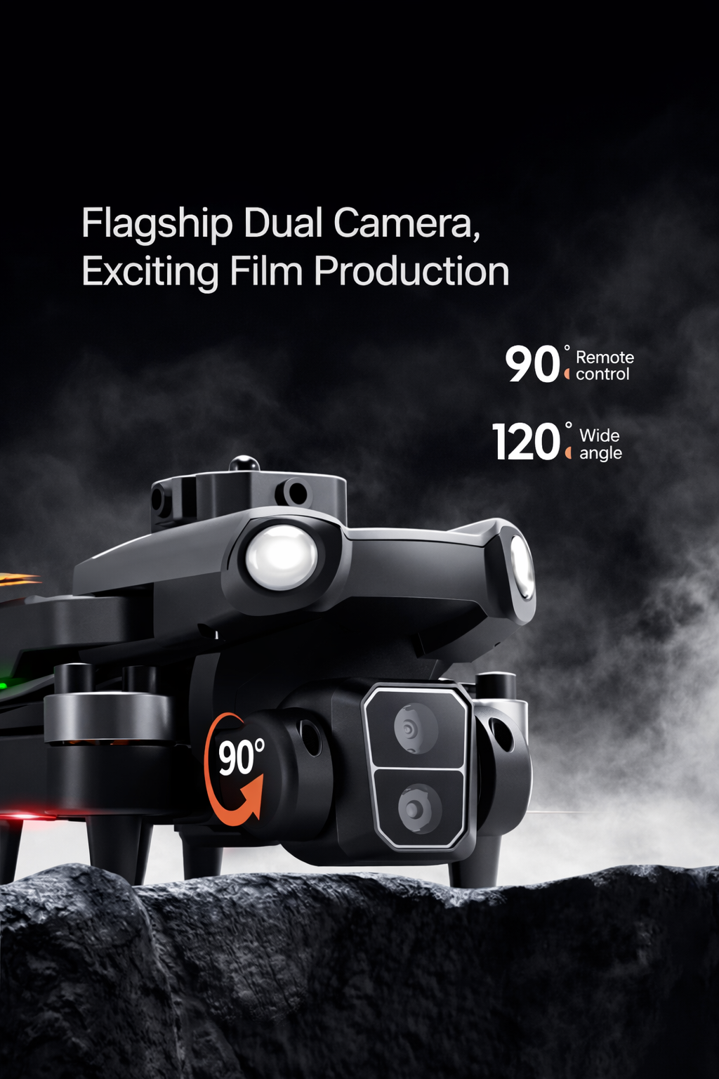 Elision F9 HD Camera Drone with WiFi, Foldable RC Quadcopter for Kids & Beginners