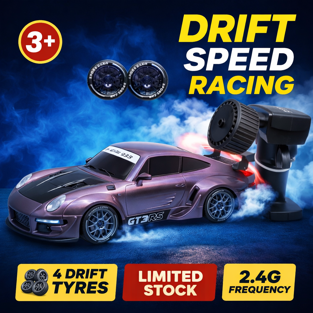 RC Drift Speed Racing Car 4WD – 1:20 Scale with LED Lights & Extra Drift Tires