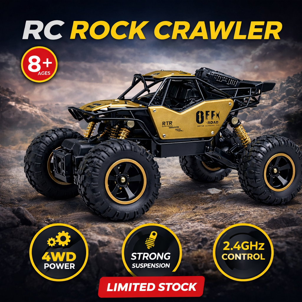 2.4GHz Rock Climber RC Car with Shock Absorbers – Off-Road Adventure Remote Control Car (15 km/h, Ages 4+)
