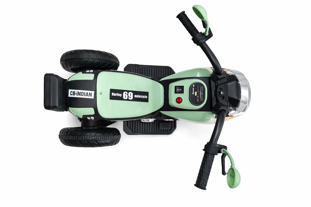 Kids Battery Operated Ride On Bike – Blue | Music, LED Lights & Big Wheels
