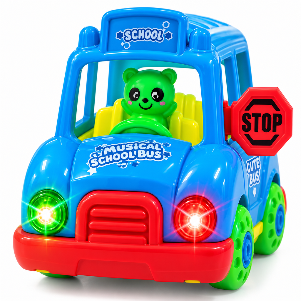 Musical School Bus with Bump & Go, Lights & Music – Next Gen Toys