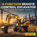 6 Function Remote Control Excavator JCB Digger with Lights & Sound
