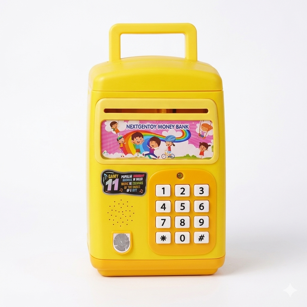 Kids Electronic Money Bank with Fingerprint & PIN Lock – Smart Saving Toy for Boys & Girls (3+ Years)
