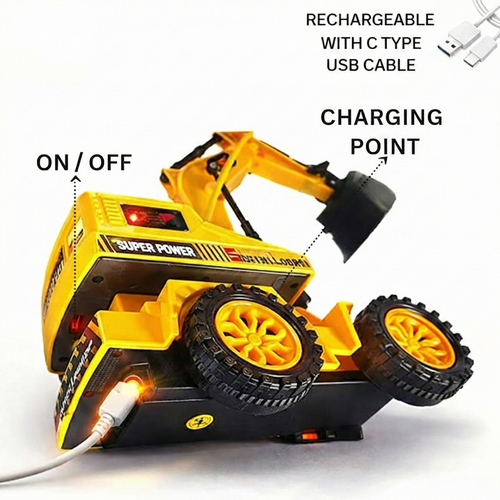 6 Function Remote Control Excavator JCB Digger with Lights & Sound