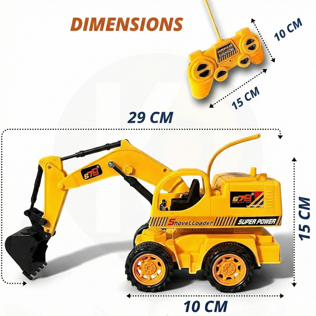 6 Function Remote Control Excavator JCB Digger with Lights & Sound