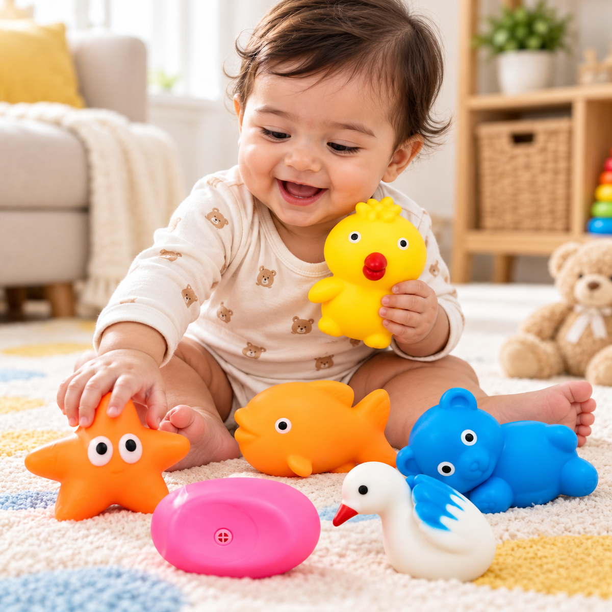 Squeaky Animal Toys for Babies – Pack of 6 – view 2