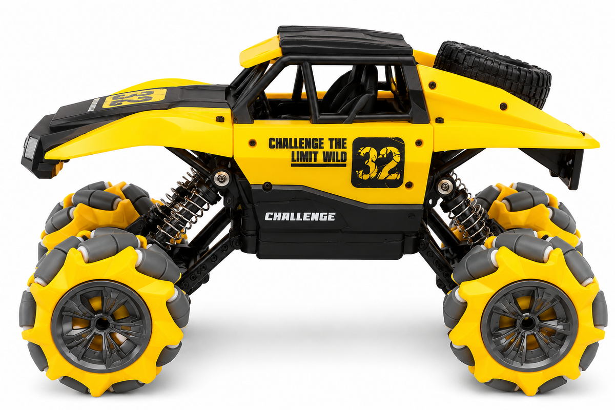 Next Gen Toys 1:16 RC Stunt Car with 360° Rotation & Mecanum Wheels – Multicolor