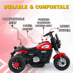 Battery Ride-On Bike with Music & Lights – Red & Black – view 3