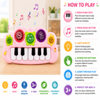 Cartoon Piano Keyboard with Lights & Sound – view 5
