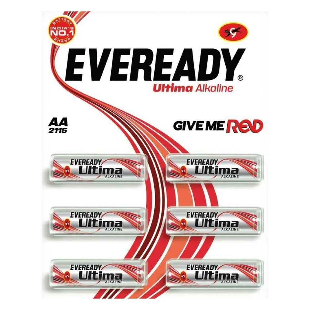Eveready Ultima Alkaline AA batteries, pack of 6 (2115)