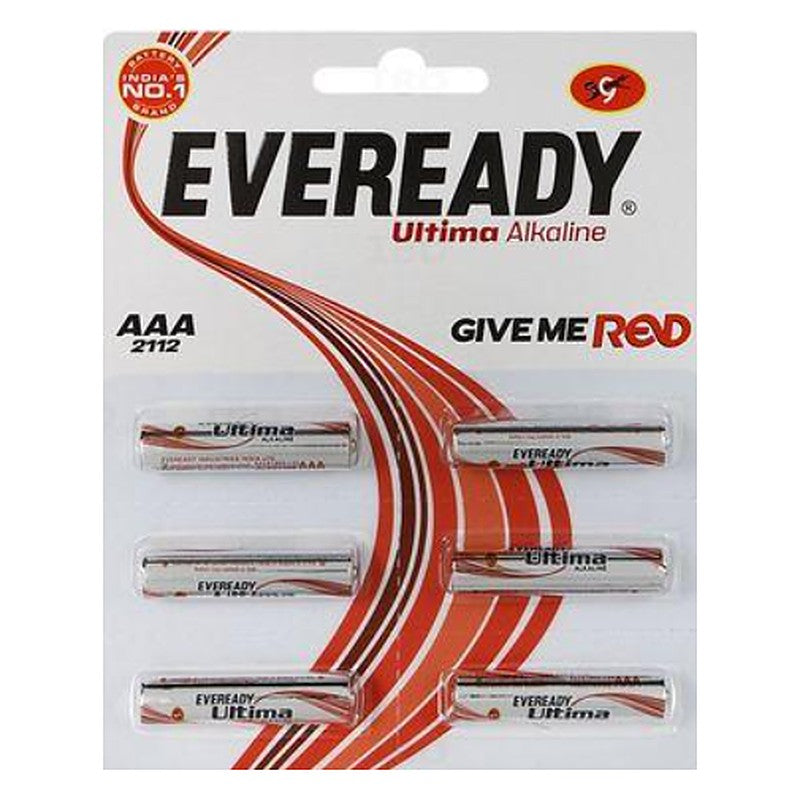 Eveready Ultima Alkaline AAA batteries, pack of 6 (2112)