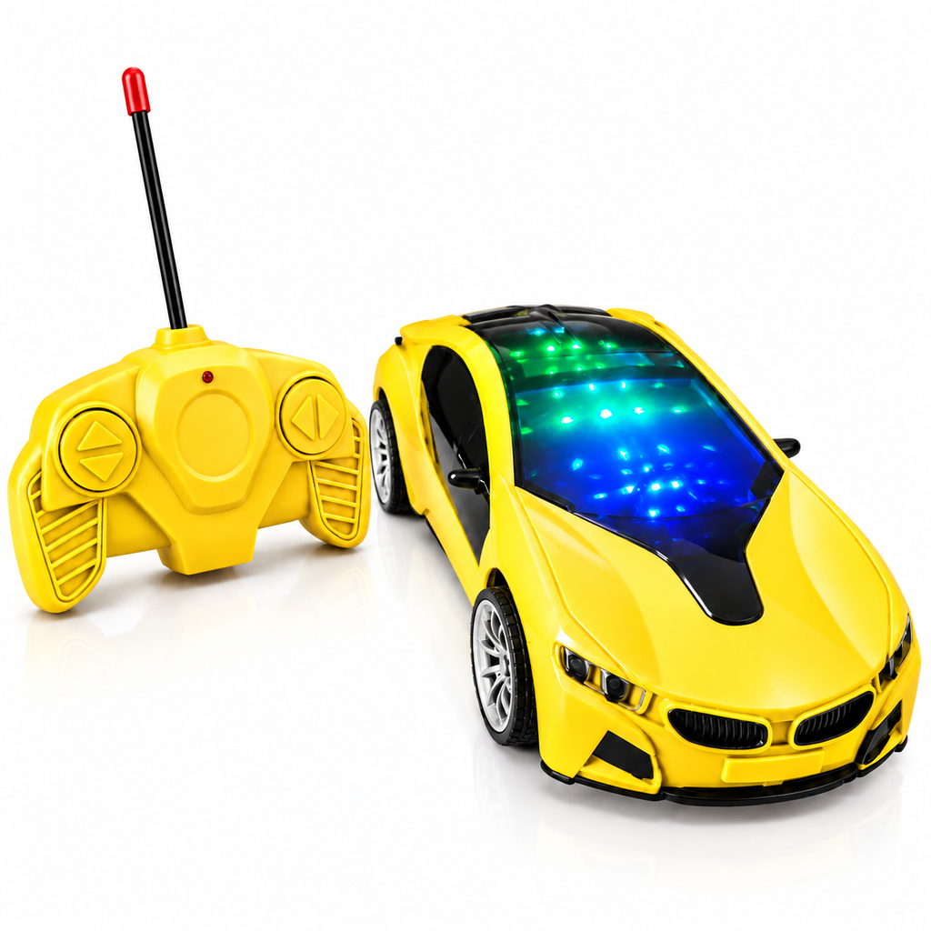 3D RC Sports Car with LED Lights – Ages 4+ – view 3