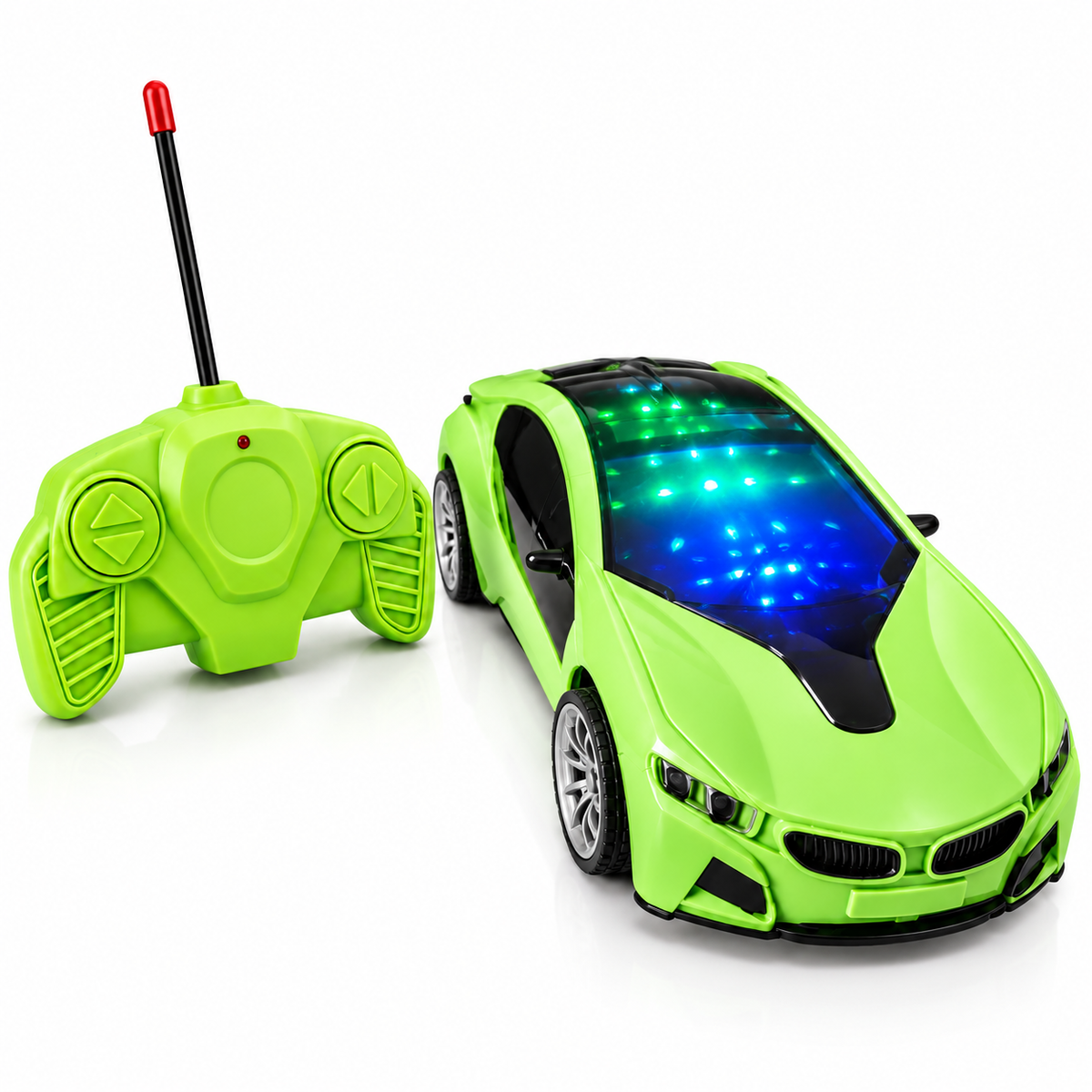 3D RC Sports Car with LED Lights – Ages 4+ – view 4