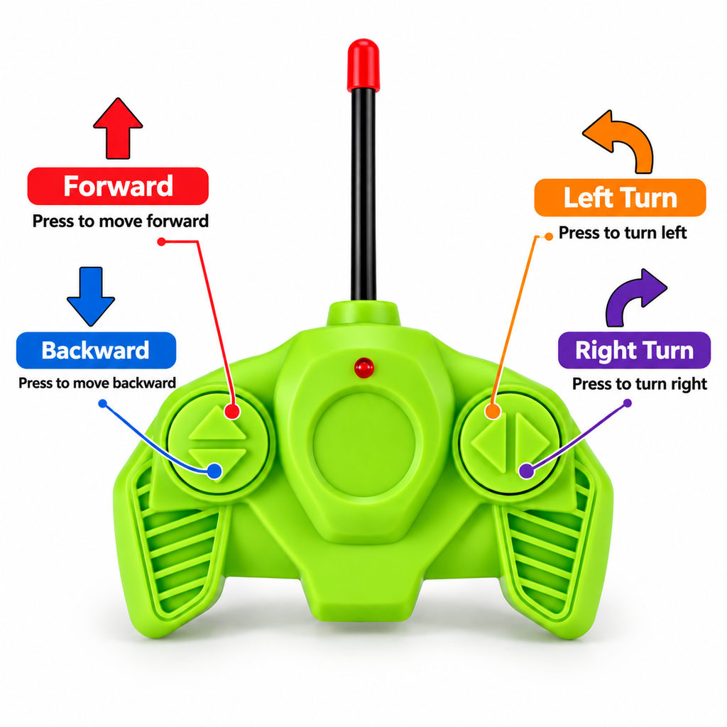3D RC Sports Car with LED Lights – Ages 4+ – view 8