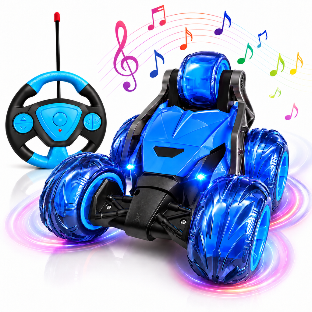 5-Wheel 360° RC Stunt Car with LED Lights – view 10
