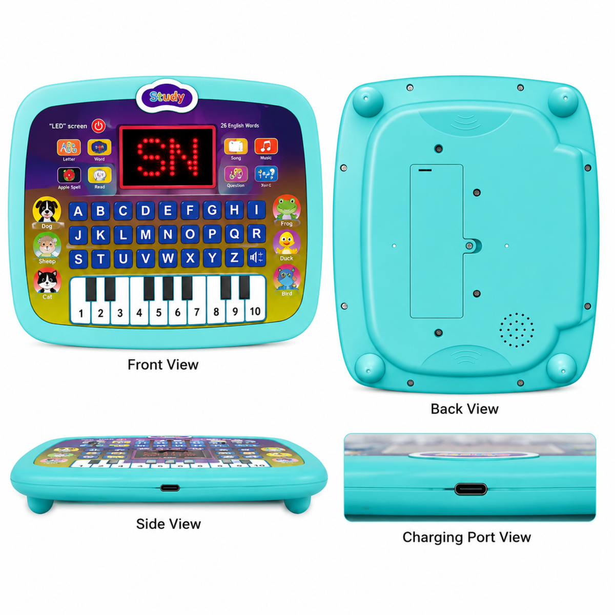 Kids Learning Tablet with LED Display & Piano – 3+ Years – view 4