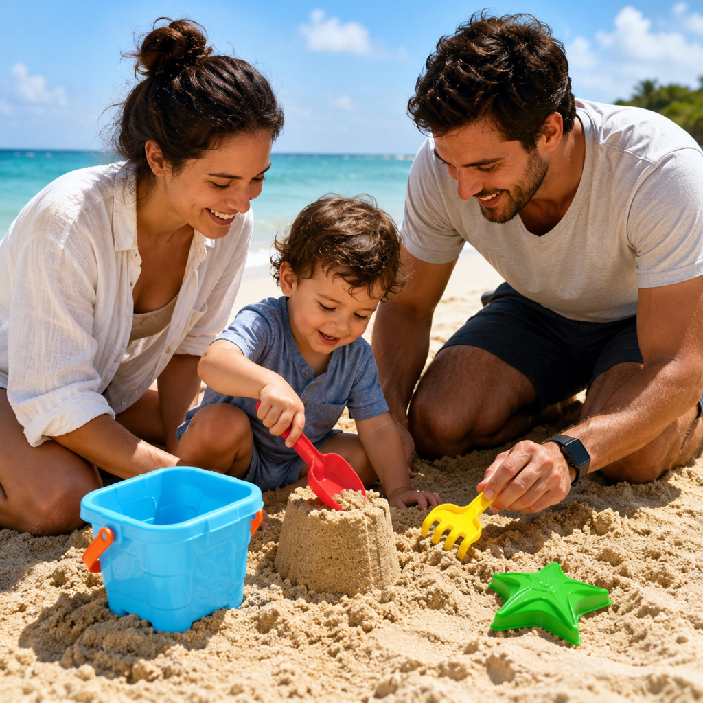 Beach Sand Play Set – Bucket, Shovel, Rake & Mould – view 3