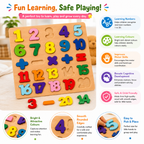 Features of the wooden number puzzle board for kids