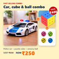 Play Combo – police car + puzzle cube + sensory ball, MRP ₹650, now ₹250