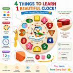 Wooden Learning Clock Puzzle – view 5