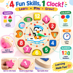Wooden Learning Clock Puzzle – view 6